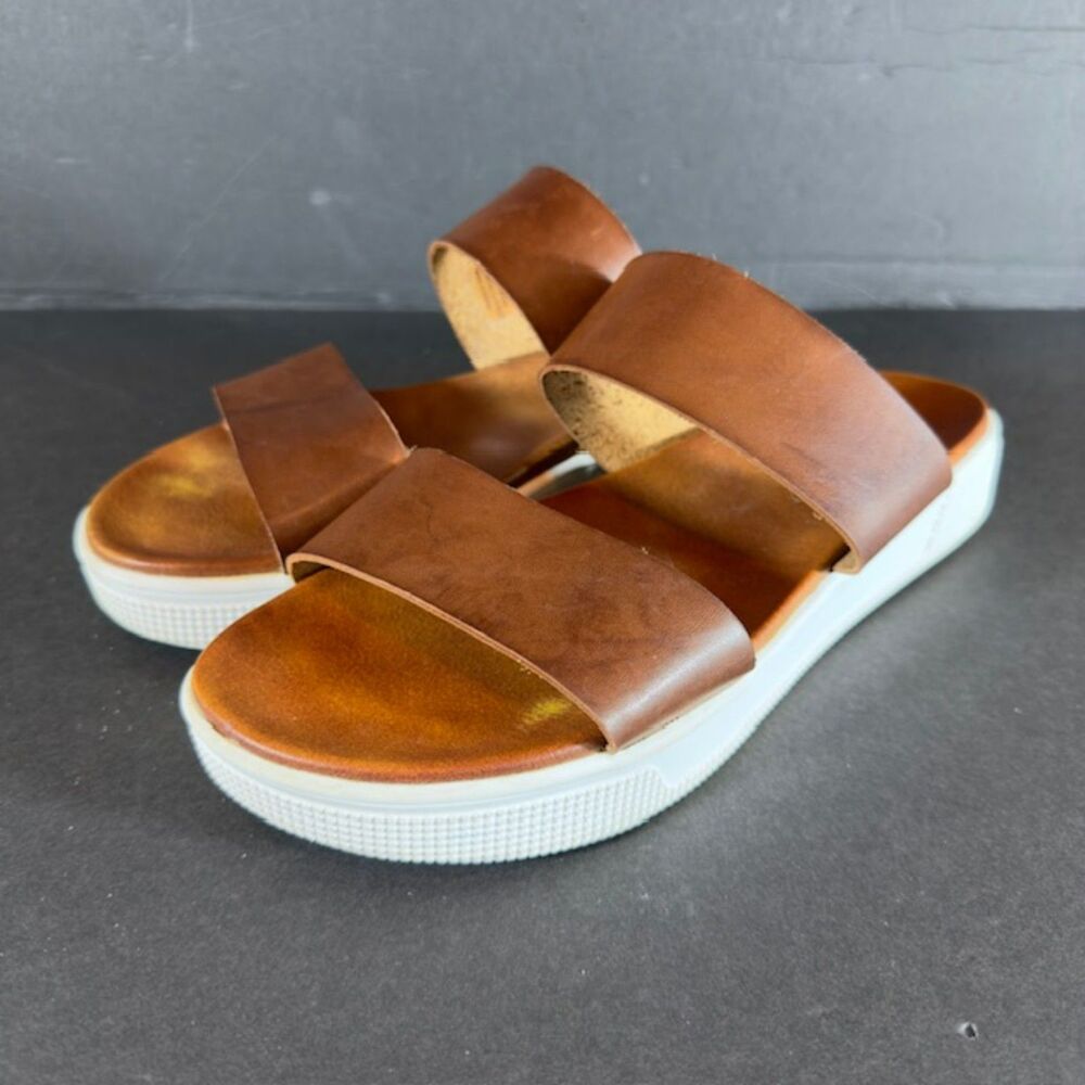 MIA Brown Leather Sandals